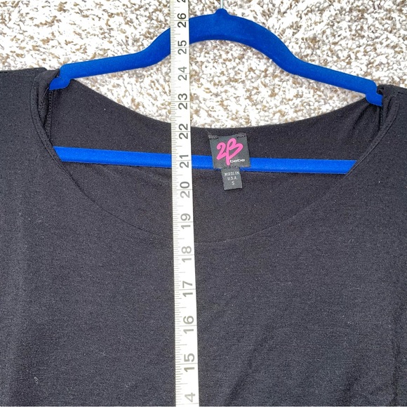 2B BEBE DOLMAN OPEN SLEEVE Black Top Size Small - Picture 5 of 6